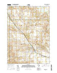 Evansville Wisconsin Current topographic map, 1:24000 scale, 7.5 X 7.5 Minute, Year 2016