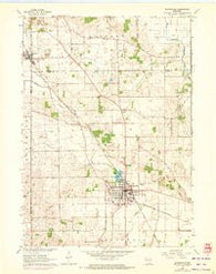 Evansville Wisconsin Historical topographic map, 1:24000 scale, 7.5 X 7.5 Minute, Year 1961