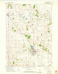 Evansville Wisconsin Historical topographic map, 1:24000 scale, 7.5 X 7.5 Minute, Year 1961