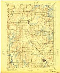 Evansville Wisconsin Historical topographic map, 1:62500 scale, 15 X 15 Minute, Year 1906