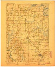 Evansville Wisconsin Historical topographic map, 1:62500 scale, 15 X 15 Minute, Year 1906