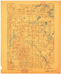 Evansville Wisconsin Historical topographic map, 1:62500 scale, 15 X 15 Minute, Year 1889