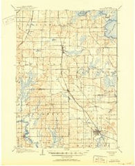 Evansville Wisconsin Historical topographic map, 1:62500 scale, 15 X 15 Minute, Year 1906