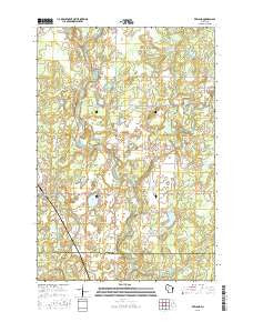 Exeland Wisconsin Current topographic map, 1:24000 scale, 7.5 X 7.5 Minute, Year 2015