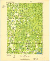 Exeland Wisconsin Historical topographic map, 1:48000 scale, 15 X 15 Minute, Year 1944