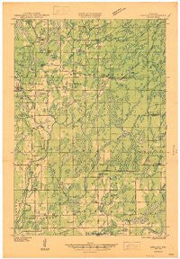 Exeland Wisconsin Historical topographic map, 1:48000 scale, 15 X 15 Minute, Year 1947