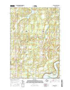 Exeland SE Wisconsin Current topographic map, 1:24000 scale, 7.5 X 7.5 Minute, Year 2015