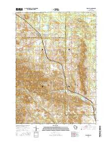 Fairchild Wisconsin Current topographic map, 1:24000 scale, 7.5 X 7.5 Minute, Year 2015