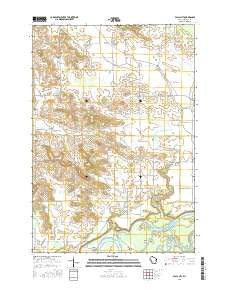 Falls City Wisconsin Current topographic map, 1:24000 scale, 7.5 X 7.5 Minute, Year 2015