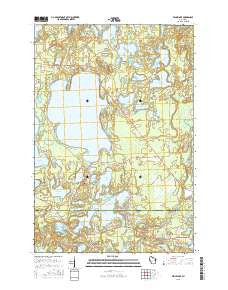 Fence Lake Wisconsin Current topographic map, 1:24000 scale, 7.5 X 7.5 Minute, Year 2015
