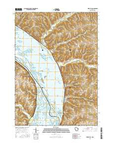 Ferryville Wisconsin Current topographic map, 1:24000 scale, 7.5 X 7.5 Minute, Year 2015
