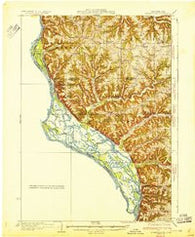 Ferryville Wisconsin Historical topographic map, 1:62500 scale, 15 X 15 Minute, Year 1932