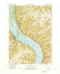 Ferryville Wisconsin Historical topographic map, 1:62500 scale, 15 X 15 Minute, Year 1966