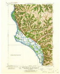 Ferryville Wisconsin Historical topographic map, 1:62500 scale, 15 X 15 Minute, Year 1929