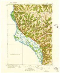 Ferryville Wisconsin Historical topographic map, 1:62500 scale, 15 X 15 Minute, Year 1929