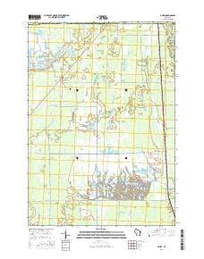 Finley Wisconsin Current topographic map, 1:24000 scale, 7.5 X 7.5 Minute, Year 2015