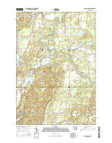 Fireside Lakes Wisconsin Current topographic map, 1:24000 scale, 7.5 X 7.5 Minute, Year 2015