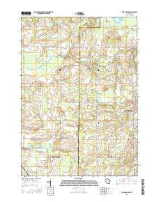 Five Corners Wisconsin Current topographic map, 1:24000 scale, 7.5 X 7.5 Minute, Year 2015