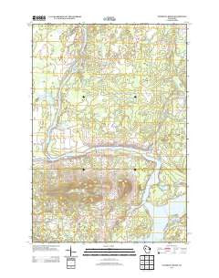 Flambeau Ridge Wisconsin Historical topographic map, 1:24000 scale, 7.5 X 7.5 Minute, Year 2013