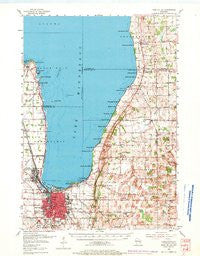 Fond Du Lac Wisconsin Historical topographic map, 1:62500 scale, 15 X 15 Minute, Year 1955