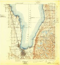 Fond du Lac Wisconsin Historical topographic map, 1:62500 scale, 15 X 15 Minute, Year 1910