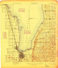 Fond du Lac Wisconsin Historical topographic map, 1:62500 scale, 15 X 15 Minute, Year 1910