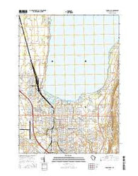 Fond du Lac Wisconsin Current topographic map, 1:24000 scale, 7.5 X 7.5 Minute, Year 2015