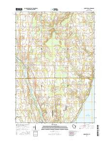 Forestville Wisconsin Current topographic map, 1:24000 scale, 7.5 X 7.5 Minute, Year 2015