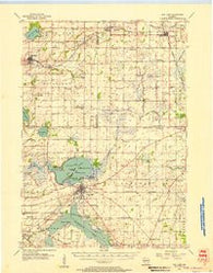 Fox Lake Wisconsin Historical topographic map, 1:62500 scale, 15 X 15 Minute, Year 1955