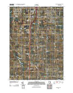 Franksville Wisconsin Historical topographic map, 1:24000 scale, 7.5 X 7.5 Minute, Year 2010