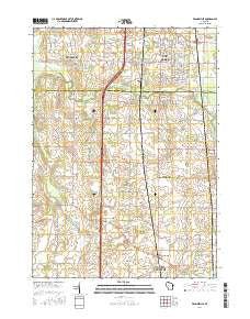 Franksville Wisconsin Current topographic map, 1:24000 scale, 7.5 X 7.5 Minute, Year 2016