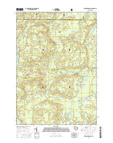 Fredenberg Lake Wisconsin Current topographic map, 1:24000 scale, 7.5 X 7.5 Minute, Year 2015