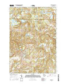 Frederic Wisconsin Current topographic map, 1:24000 scale, 7.5 X 7.5 Minute, Year 2015