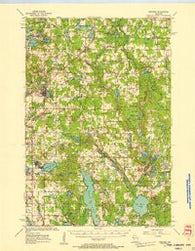 Frederic Wisconsin Historical topographic map, 1:62500 scale, 15 X 15 Minute, Year 1955