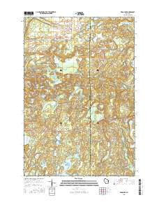 Frog Lake Wisconsin Current topographic map, 1:24000 scale, 7.5 X 7.5 Minute, Year 2015