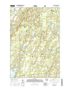 Gates Lake Wisconsin Current topographic map, 1:24000 scale, 7.5 X 7.5 Minute, Year 2015