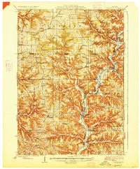 Gays Mills Wisconsin Historical topographic map, 1:62500 scale, 15 X 15 Minute, Year 1926