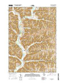 Gays Mills Wisconsin Current topographic map, 1:24000 scale, 7.5 X 7.5 Minute, Year 2016