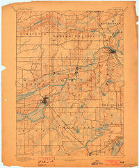 Geneva Wisconsin Historical topographic map, 1:62500 scale, 15 X 15 Minute, Year 1893