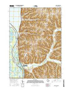 Genoa Wisconsin Current topographic map, 1:24000 scale, 7.5 X 7.5 Minute, Year 2015
