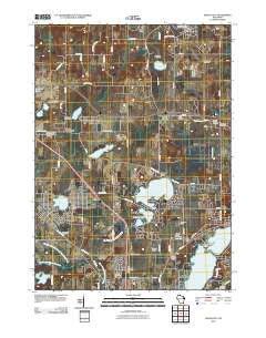 Genoa City Wisconsin Historical topographic map, 1:24000 scale, 7.5 X 7.5 Minute, Year 2010