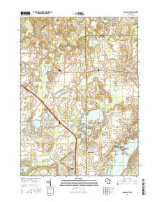 Genoa City Wisconsin Current topographic map, 1:24000 scale, 7.5 X 7.5 Minute, Year 2016