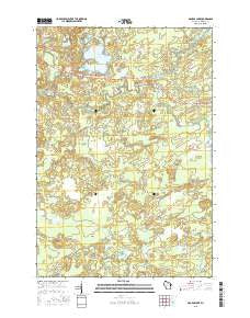 George Lake Wisconsin Current topographic map, 1:24000 scale, 7.5 X 7.5 Minute, Year 2015