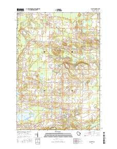 Gillett Wisconsin Current topographic map, 1:24000 scale, 7.5 X 7.5 Minute, Year 2016