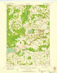 Gillett Wisconsin Historical topographic map, 1:62500 scale, 15 X 15 Minute, Year 1956