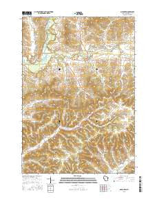 Gilmanton Wisconsin Current topographic map, 1:24000 scale, 7.5 X 7.5 Minute, Year 2015
