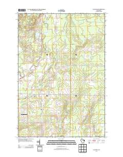 Gleason Wisconsin Historical topographic map, 1:24000 scale, 7.5 X 7.5 Minute, Year 2013