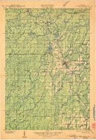 Glidden Wisconsin Historical topographic map, 1:48000 scale, 15 X 15 Minute, Year 1945