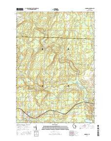 Goodman Wisconsin Current topographic map, 1:24000 scale, 7.5 X 7.5 Minute, Year 2015