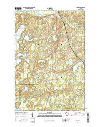 Gordon Wisconsin Current topographic map, 1:24000 scale, 7.5 X 7.5 Minute, Year 2015